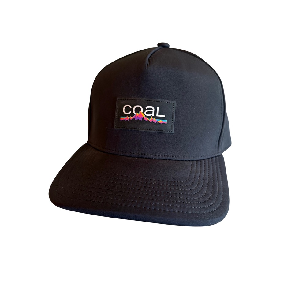 Coal Headwear Trucker Hat Black Robertson Performance Laser Cut Snapback Cap